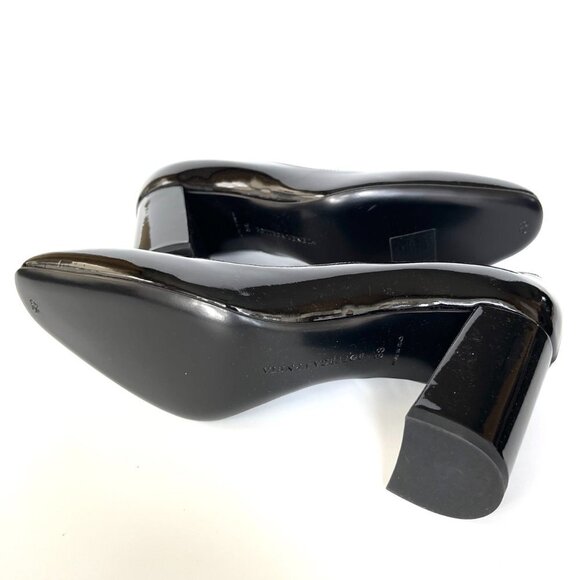 Bottega Veneta 430391 Patent Leather Cherbourg Pumps, Black, Tan or Gray - Picture 9 of 13